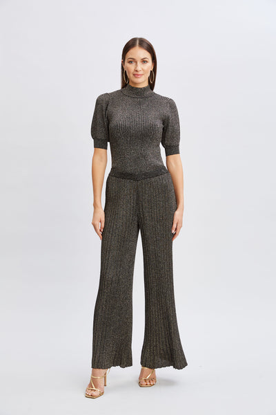 T-Tahari Metallic Wide Leg Pant Image 2
