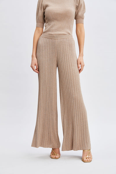 T-Tahari Metallic Wide Leg Pant Image 4
