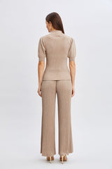 T-Tahari Puff Sleeve Metallic Sweater