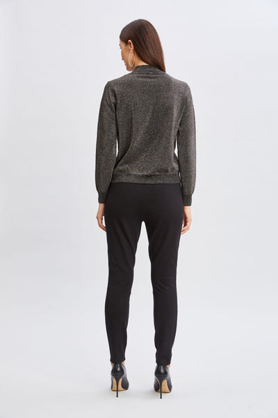 T-Tahari Metallic Mock Neck Sweater Image 5