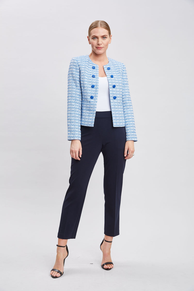 T-Tahari Tweed Button Jacket