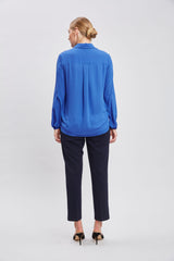 T-Tahari Shirred Button Down Shirt