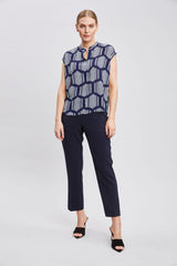 T-Tahari Sleeveless Dot Shirt