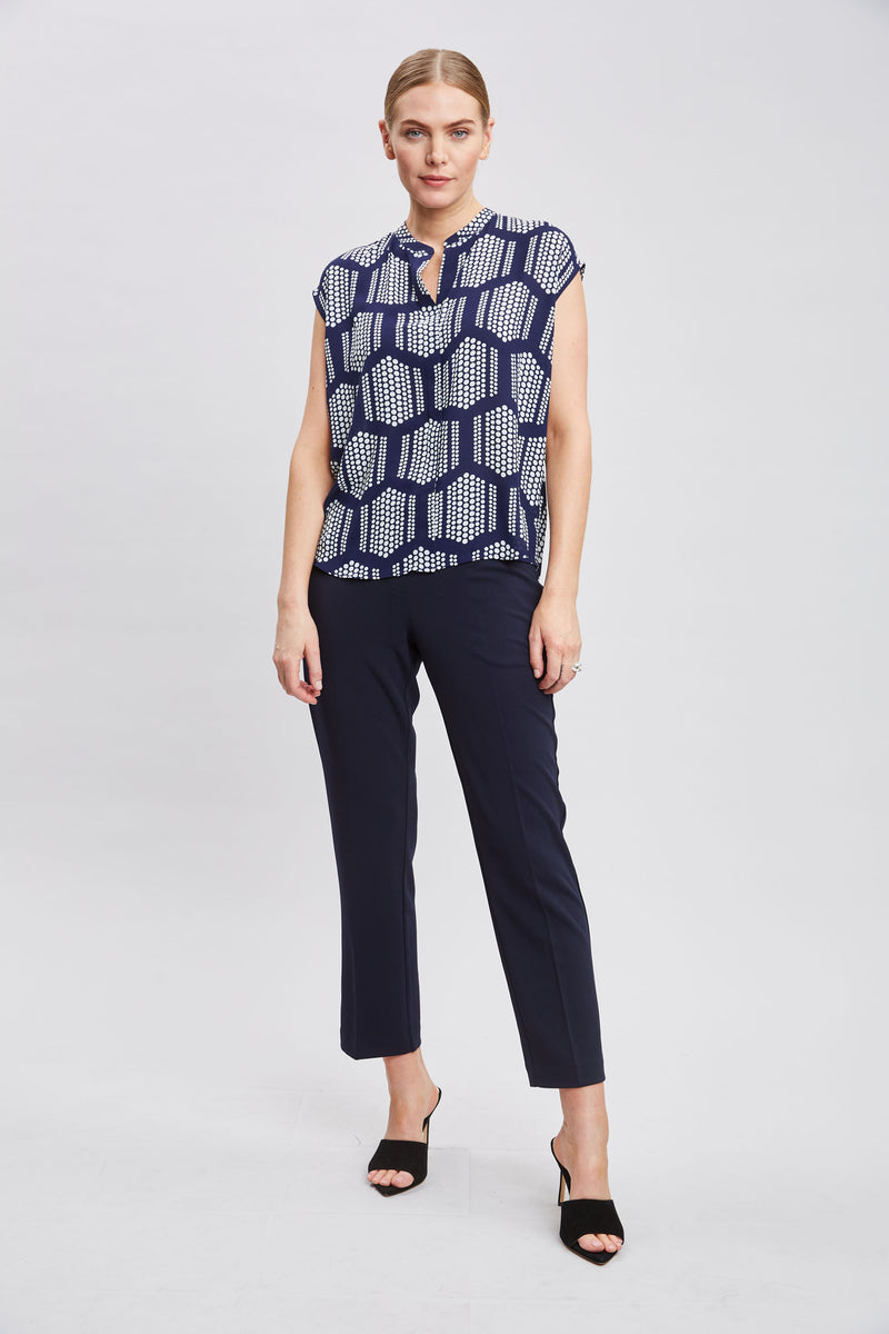 T-Tahari Sleeveless Dot Shirt