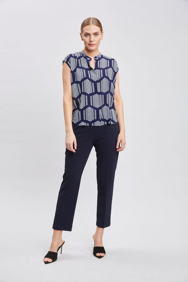 T-Tahari Sleeveless Dot Shirt