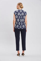 T-Tahari Sleeveless Dot Shirt