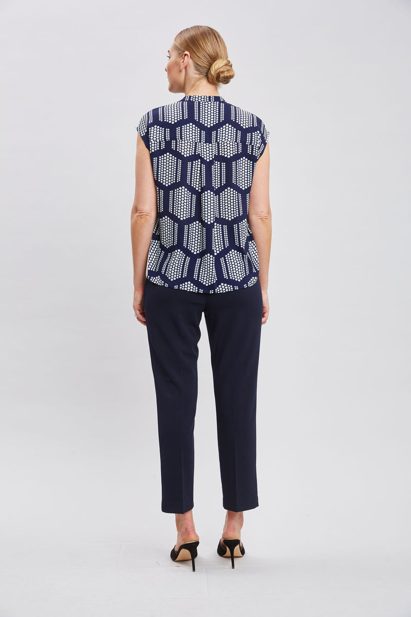 T-Tahari Sleeveless Dot Shirt