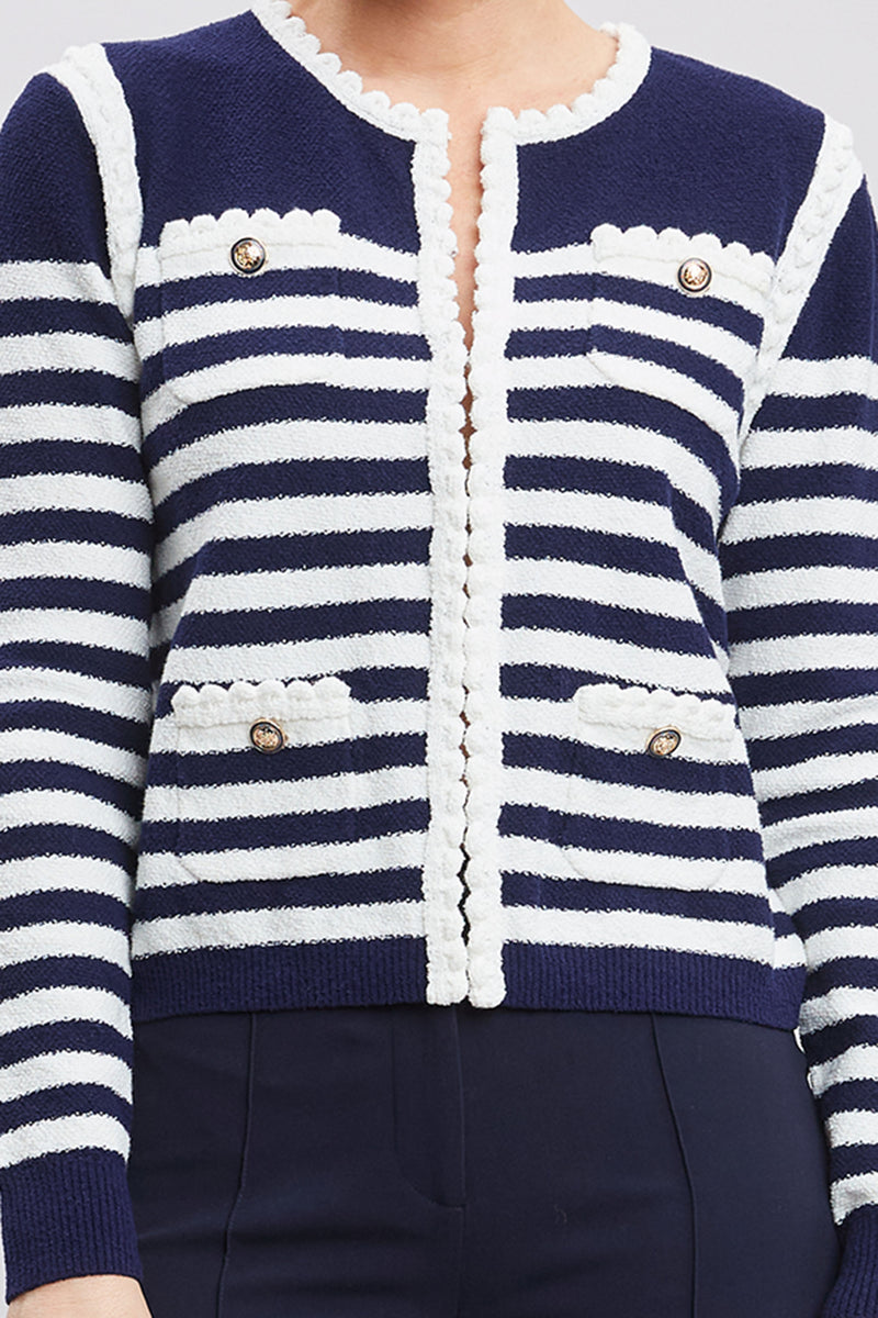 T-Tahari Striped Cardigan Jacket