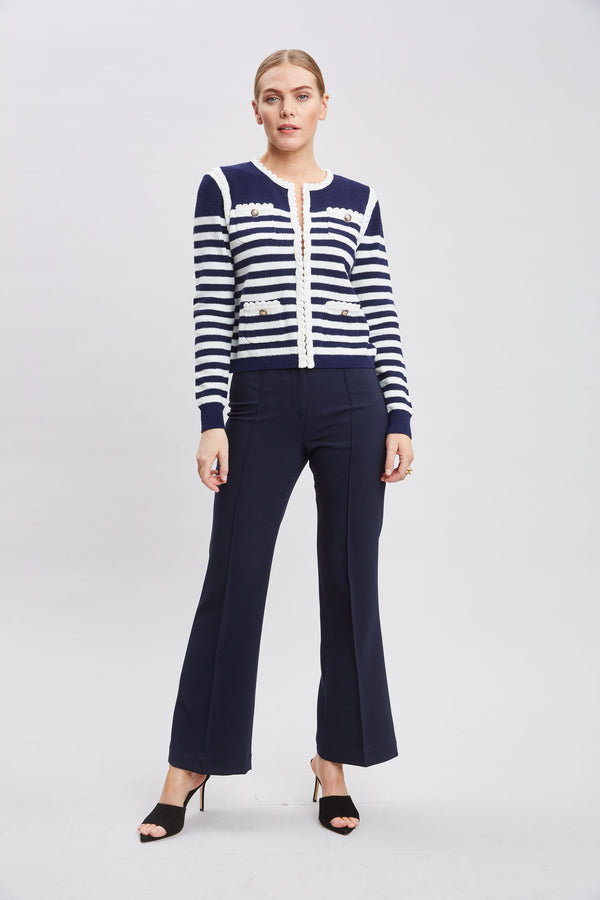 T-Tahari Striped Cardigan Jacket