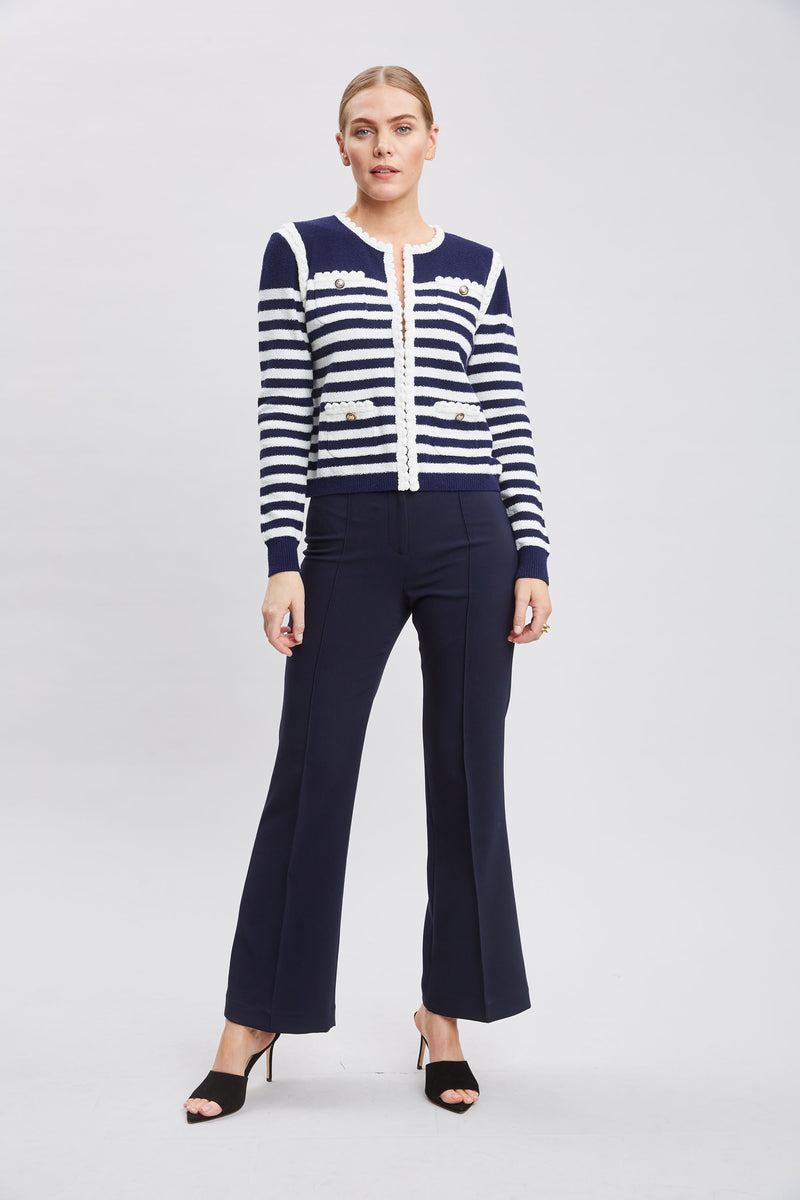 T-Tahari Striped Cardigan Jacket
