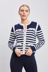 T-Tahari Striped Cardigan Jacket