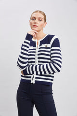 T-Tahari Striped Cardigan Jacket