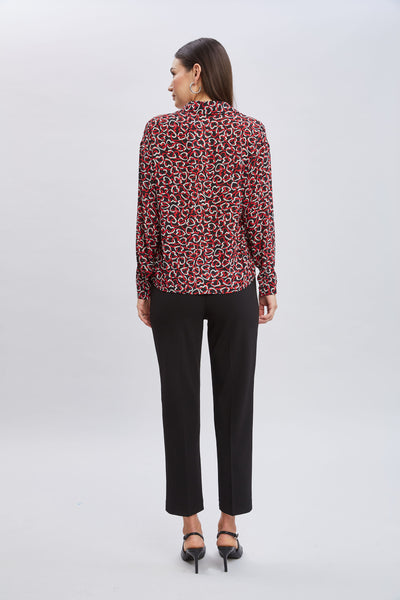 T-Tahari Heart Link Print Shirt Image 6