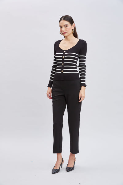 T-Tahari Sweetheart Stripe Sweater Image 3