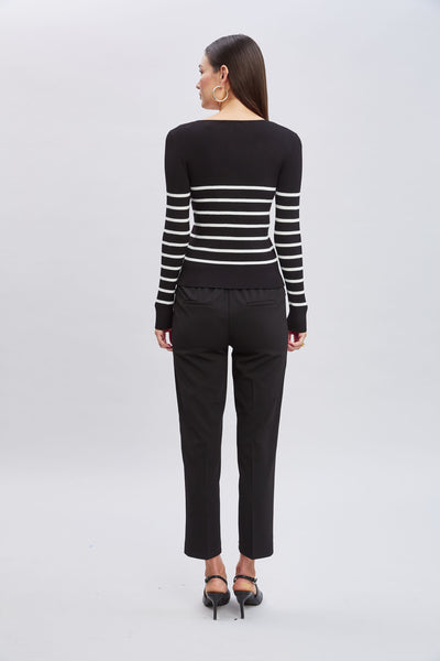 T-Tahari Sweetheart Stripe Sweater Image 5