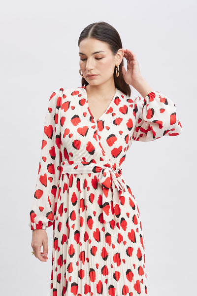 T-Tahari Shadow Heart Wrap Dress Image 2