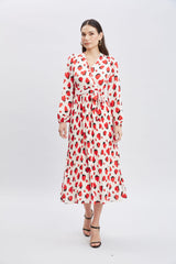T-Tahari Shadow Heart Wrap Dress