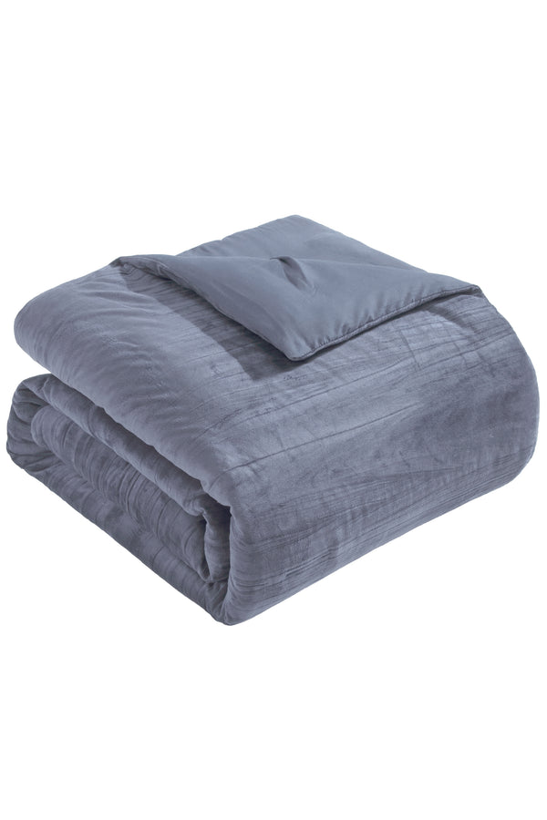 Tahari Crinkle Velvet Comforter Set, Full/Queen