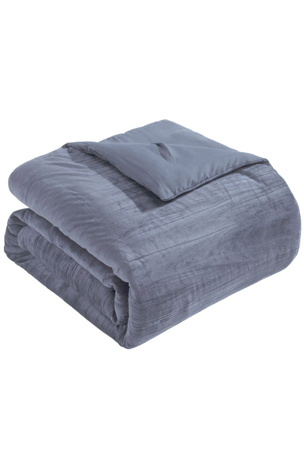 Tahari Crinkle Velvet Comforter Set, King