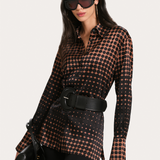 Round Buckle Leather Belt