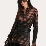 Round Buckle Leather Belt