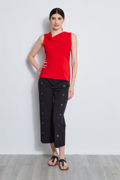 Sleeveless Asymmetric Twist Knit Image 2