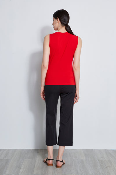 Sleeveless Asymmetric Twist Knit Image 3