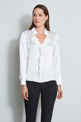 Silk Satin Cascade Shirt