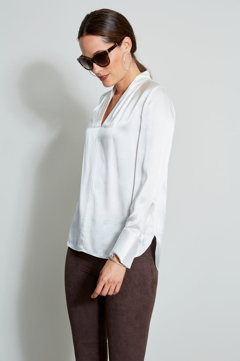 Contour Silk Satin Shirt