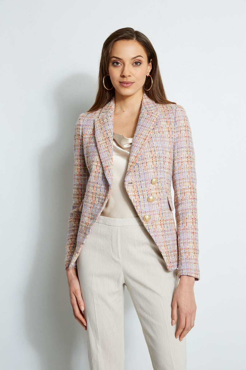 Tweed 3 Button Blazer