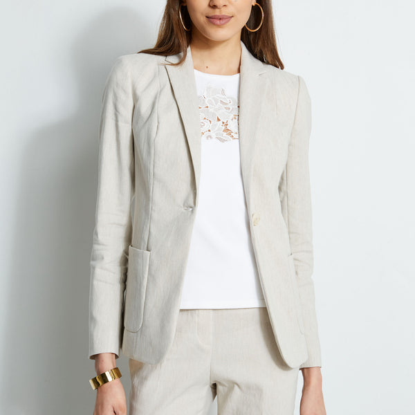 Tahari best sale linen blazer