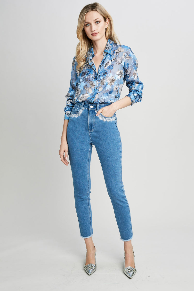 Embroidered Jean
