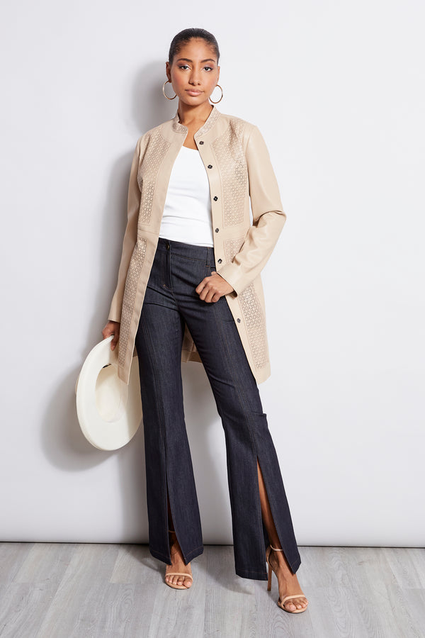 Slit Front Denim Pant