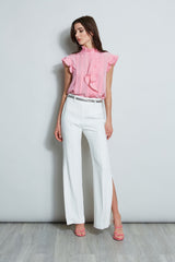 Pleated Flutter Silk Shirt