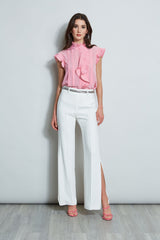 Pleated Flutter Silk Shirt