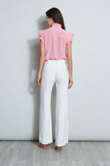 Pleated Flutter Silk Shirt