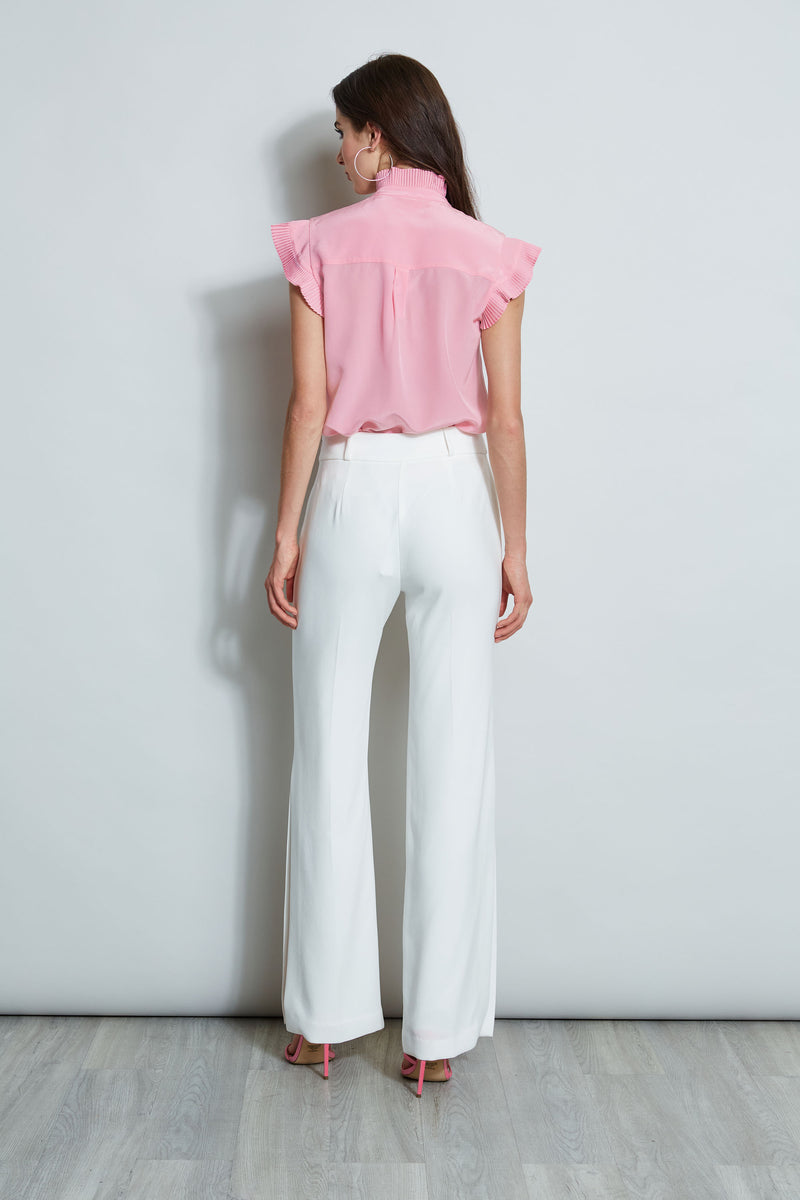 Pleated Flutter Silk Shirt