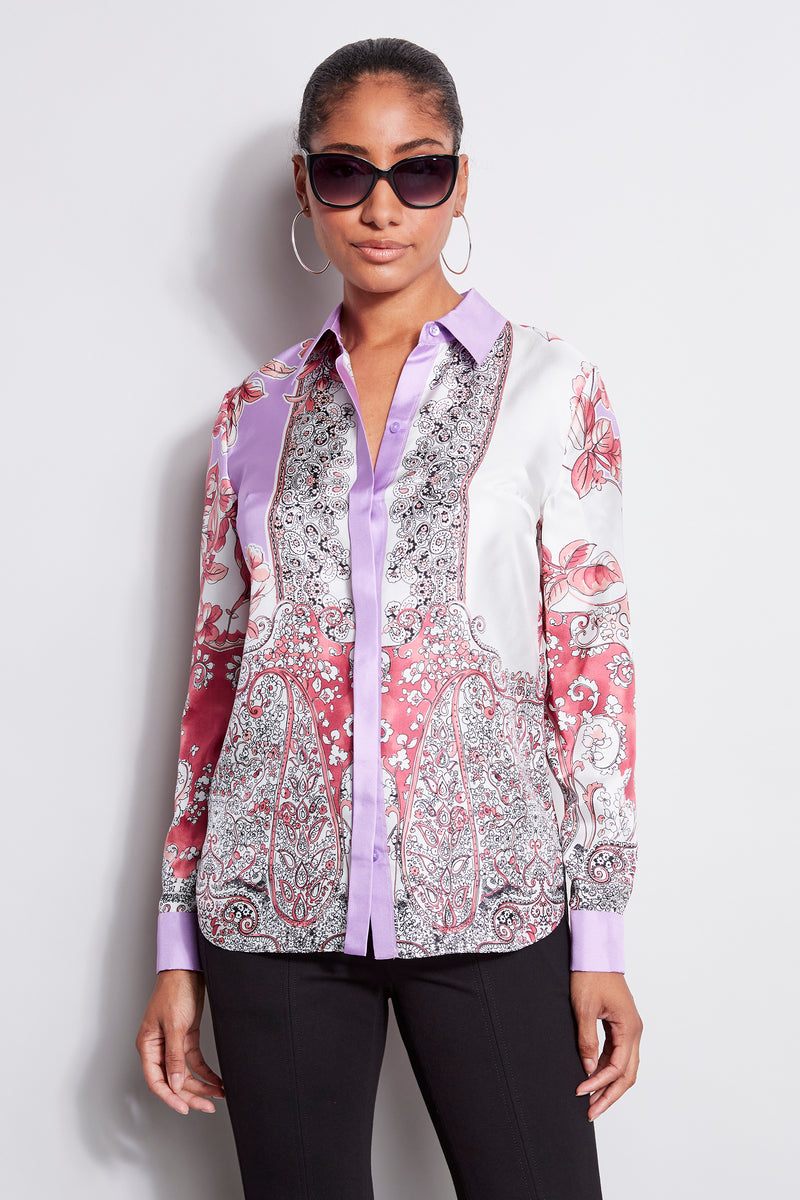 Silk Provence Paisley Shirt