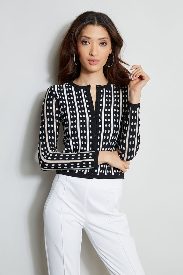 Dot Stripe Cardigan