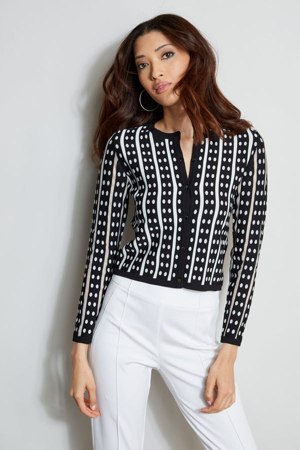 Dot Stripe Cardigan