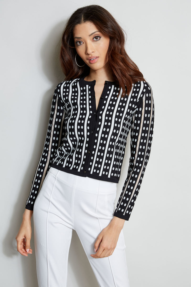 Dot Stripe Cardigan