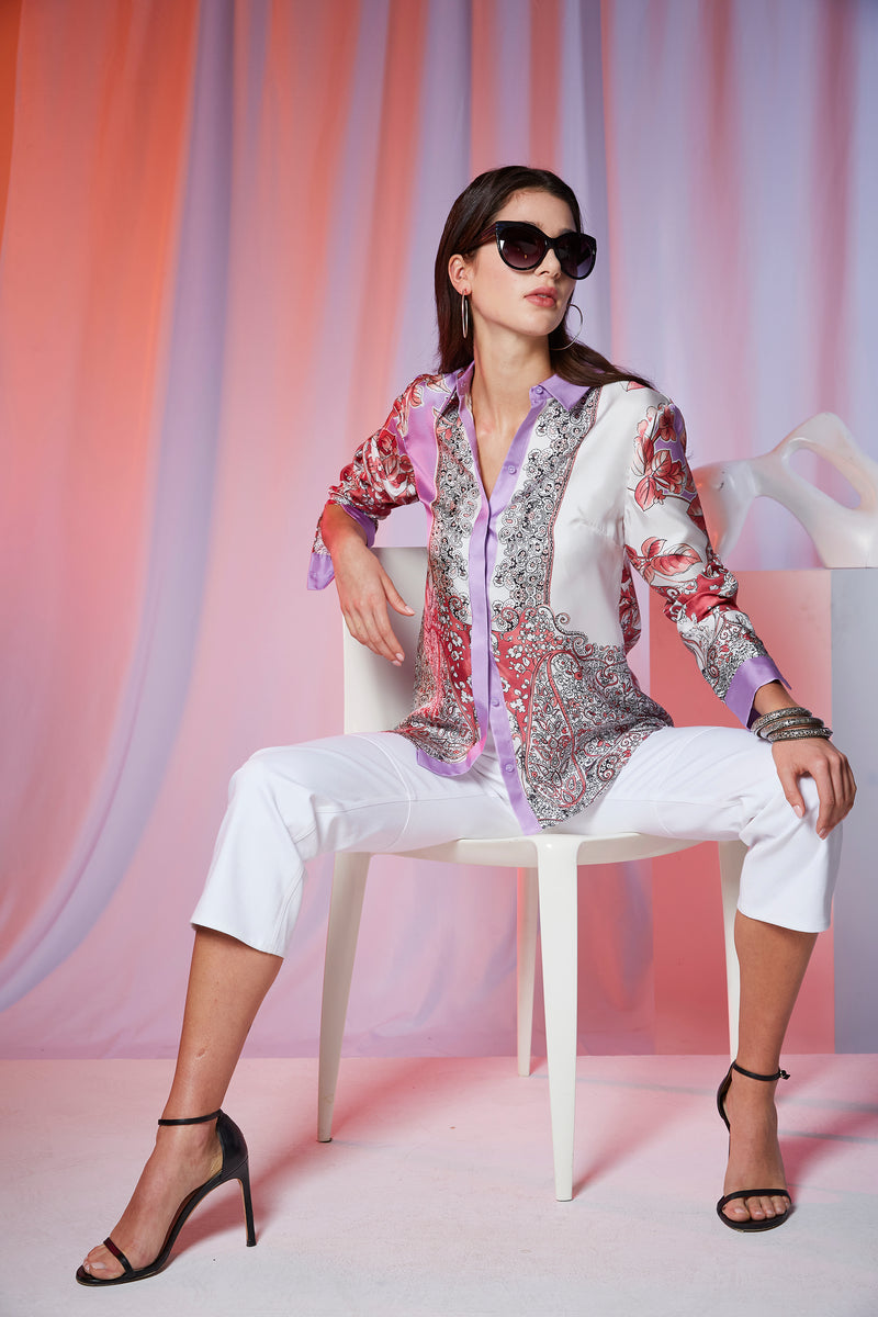 Silk Provence Paisley Shirt