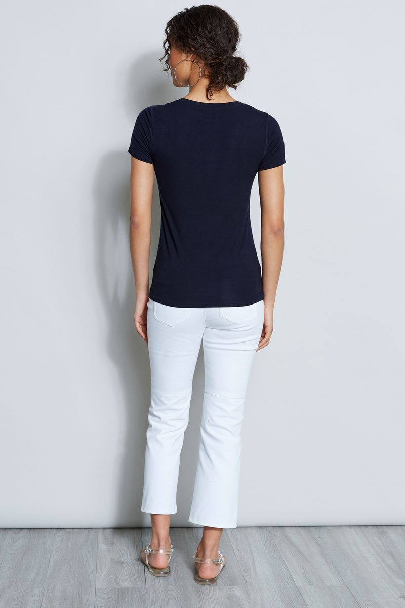 Short Sleeve Scoop Knit