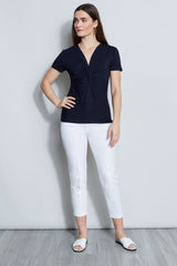 Short Sleeve Twist Knot Knit