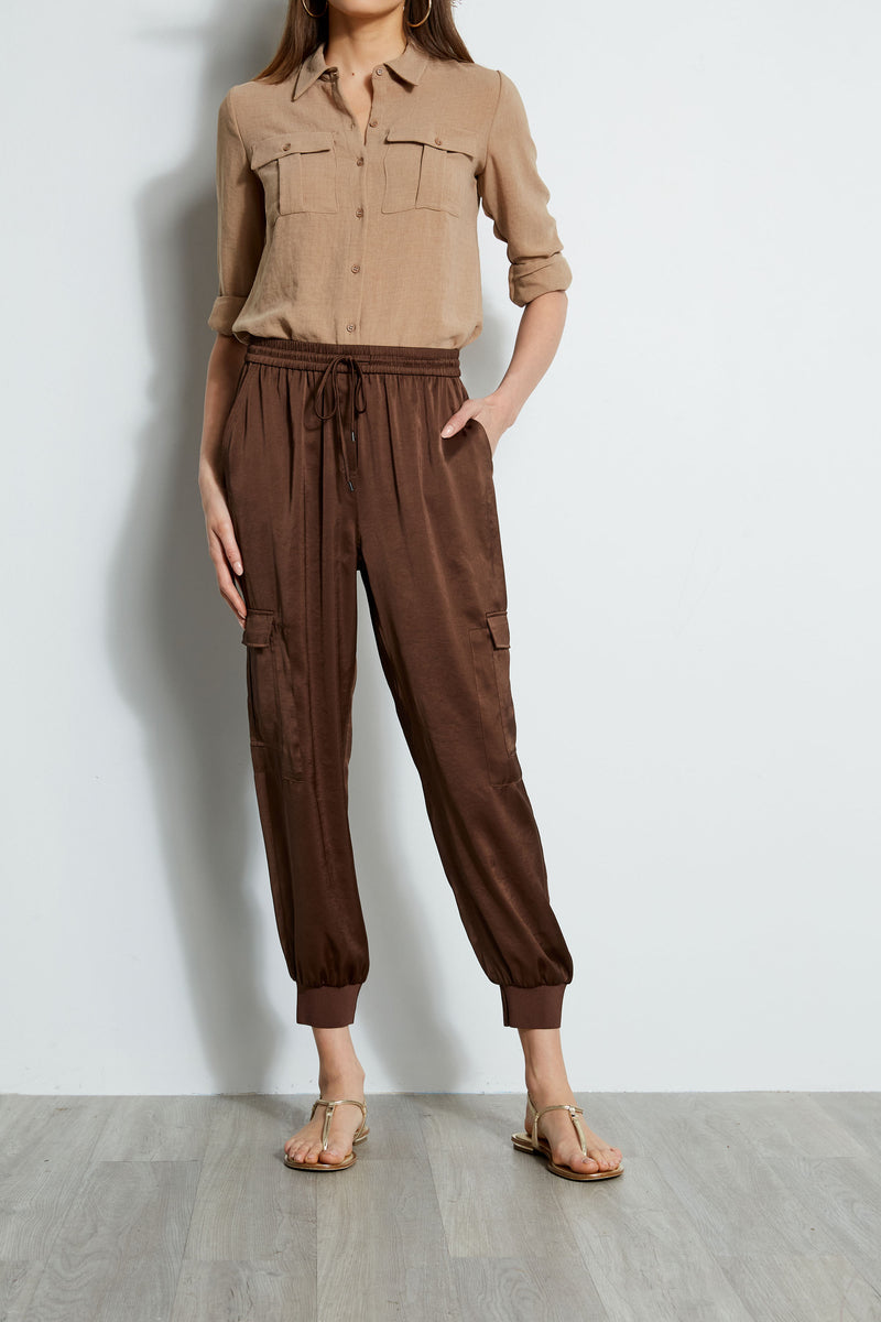 Satin Cargo Pant