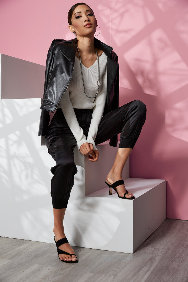 Satin Cargo Pant