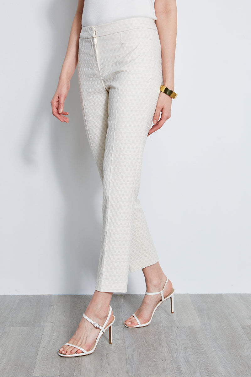 Jacquard Stretch Crop Pant