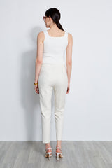 Jacquard Stretch Crop Pant