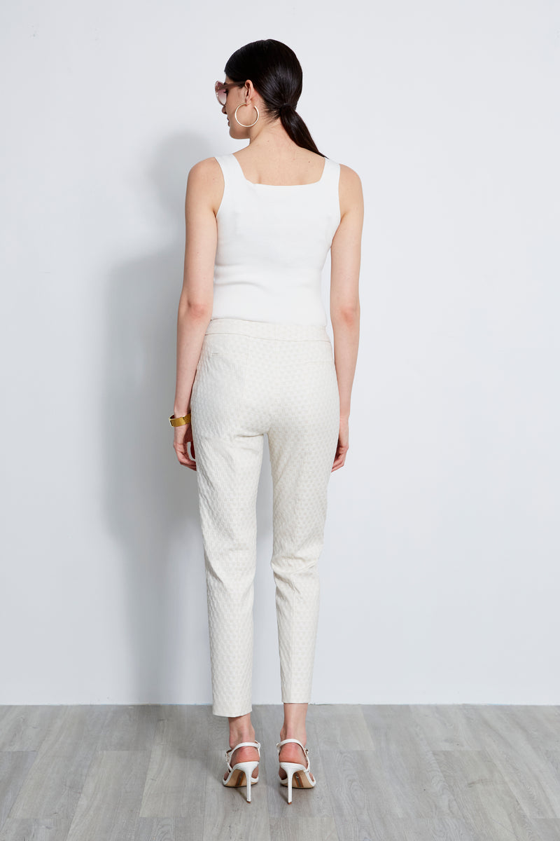 Jacquard Stretch Crop Pant