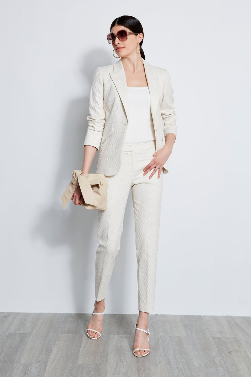 Jacquard Stretch Crop Pant